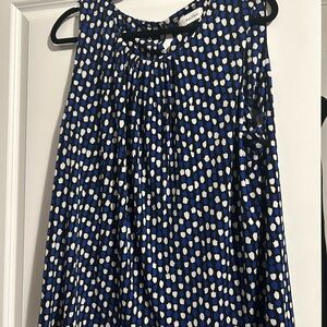 Calvin Klein Navy and White Blouse - 2XL